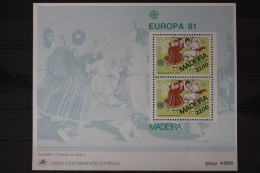 Portugal Madeira Block 2 Mit 70 Postfrisch Europa #UV023 - Madeira