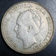 Netherlands 1 Gulden Wilhelmina 1931 Silver Original Trace Of Luster - 1 Gulden