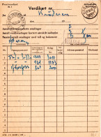 Norwegen 1955, Postschein Verdikart M. Kröderenb. Posteksp. Bahnpost-Stempel - Lettres & Documents