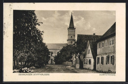 AK Bennungen /Kyffhäuser, Dorfstrasse Mit Der Kirche  - Kyffhäuser