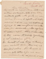 1918 LETTERA AUTOGRAFA MICHELE BIANCHI PRIMO SEGRETARIO P.N.F DAL FRONTE - Historische Personen