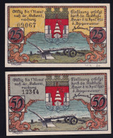 Hoyer Dänemark Højer: 25 + 50 Pfennig 10.4.1920 (A5-20265) - Collezioni