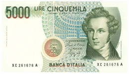 5000 LIRE B. D'ITALIA VINCENZO BELLINI SERIE SOSTITUTIVA XC 01/12/1997 FDS - Sonstige & Ohne Zuordnung