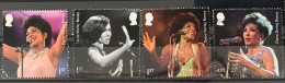 GROSSBRITANNIEN GRANDE BRETAGNE GB 2023 SHIRLEY BASSEY SET 4V USED DAMAGED CSG 5070-3 MI 5291-4 YT 5682-5 SN 4421-4 - Used Stamps