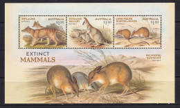 AUSTRALIA-2023-EXTINCT ANIMALS- BLOCK-MNH. - Feuilles, Planches  Et Multiples