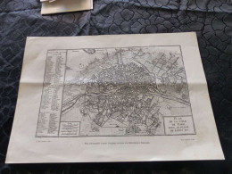 VP-488 , Plan De La Ville De Paris Sous Le Règne De Louis XV, Lithographie - Europa