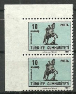 Turkey; 1968 Greeting Card Stamp ERROR "Imperf. Edge" - Unused Stamps