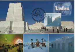 Finland Suomi 2006 Maximum Card, Lumi Linna Snow Castle, Snowman - Maximum Cards & Covers