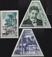 Monaco 1955 Y&T 412 à 414 Essais De Couleurs. Albert Schweitzer. Médecin, Théologien, Nobel De La Paix 1952 - Albert Schweitzer