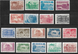 GREECE 1942-1942 Landscapes Issue Complete MH Set Vl. 533 / 550 - Unused Stamps