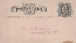 USA - Entier Postal 1881 - De BALTIMORE  - E. LEVERING Vers LAFAYETTE - Autres & Non Classés