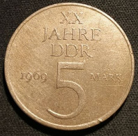 RDA - DDR - ALLEMAGNE - GERMANY - 5 MARK 1969 - 20 Ans RDA - KM 22.1 - 5 Marcos