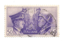 (REGNO D'ITALIA) 1941, FRATELLANZA D'ARMI ITALO-TEDESCA - Francobollo Usato - Oblitérés