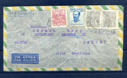 060524  LETTRE POSTE AERIENNE  BRESIL A FRANCE EN 1952 - 1927-1959 Storia Postale