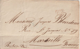 1870 - PRISONNIER DE GUERRE HOPITAL LAZARET De TILSIT (PRUSSE ORIENTALE) - ENVELOPPE PP (VOIR DOS) => MARSEILLE - War 1870