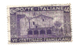 (REGNO D'ITALIA) 1926, MORTE DI SAN FRANCESCO - Serietta Di 3 Francobolli Usati - Usados
