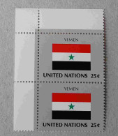 Ny88-03 : Nations-Unies New-York - Yémen Du Nord Avec Bdf (papier Avec Fils De Soie) - Nuevos