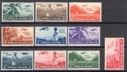 1936 SOMALIA - Posta Aerea 17/26 - Soggetti Africani - 10 Valori, MNH** - Somalia