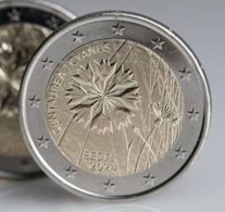 Estland  2024    2 Euro Commemo  "Cornflower"    UNC Uit De Rol  UNC Du Rouleaux  !! - Estland