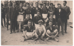 CARTE-PHOTO De L'équipe De FOOTBALL Du LUXEMBOURG Aux J.O De PARIS En 1924. - Olympische Spiele