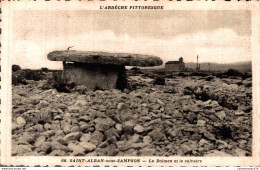 NÂ°30792 Z -cpa Saint Alban Sous Sampson -le Dolmen Et Le Calvaire- - Dolmen & Menhirs