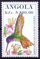Angola 1996 MNH, Birds, Violet-crowned Hummingbird (Amazilia Violiceps) - Kolibries