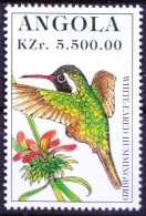 Angola 1996 MNH, Birds, White-eared Hummingbird (Hylocharis Leucotis) - Kolibries