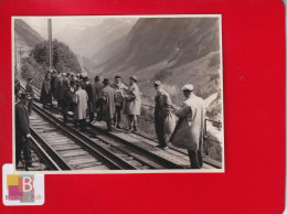 Souvenir Mission études Française Suisse Tunnel St Gothard  Avril 1934 Photo Wassen Visite 3 Tracés Ligne - Ouvrages D'Art