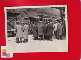 Souvenir Mission études Française Suisse Tunnel St Gothard  Avril 1934 Photo Wassen Gare Arrêt Train - Ouvrages D'Art