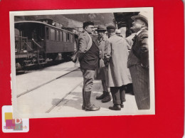 Souvenir Mission études Française Suisse Tunnel St Gothard  Avril 1934 Photo Train  Arrêt Gare  Amsteg - Ouvrages D'Art