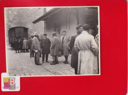 Souvenir Mission études Française Suisse Tunnel St Gothard  Avril 1934 Photo Train  Arrêt Gare  Amsteg - Ouvrages D'Art