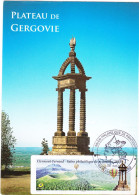 PLATEAU DE GERGOVIE  Monument Commémoratif De La Victoire De Vercingétorix  Sur  Jules César En 52 Oblitération Spéciale - 2010-2019