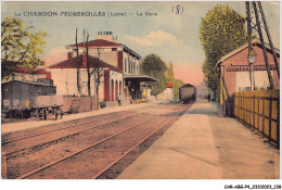 CAR-ABGP4-0411-42 - CHAMBON-FEUGEROLLES - La Gare - Train  - Le Chambon Feugerolles