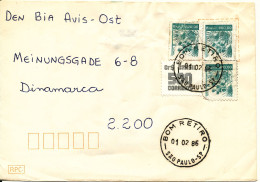 Brazil Cover Sent To Denmark 1-2-1986 - Cartas & Documentos
