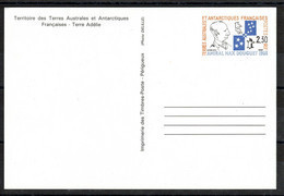TAAF - Entier Postal 1-CP Neuf 1991 - Enteros Postales