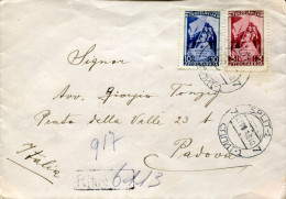 X1206 Jugoslavia, Cover Circuled  Registered1948 From Split To Italy - Covers & Documents