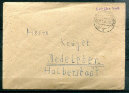 ALLEMAGNE - ZONE INTERALLIEE - 25.9.45 - LAUSCHA (THURINGERW) - Griffe "Gebühr Bez(ahlt)" Par Manque De Timbre - Covers & Documents