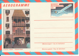 Austria Aerogramme In Mint Condition Innsbruck Altstadt Goldenes Dachl 11Sh. Plane - Andere & Zonder Classificatie