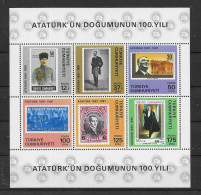 Türkei 1981 Atatürk Block 19 Postfrisch ** - Nuovi