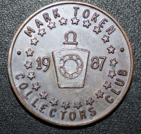 Franc-maçonnerie - Beau Jeton Maçonnique Anglais "Mark Token Collectors Club 1987" Masonic Token - Professionnels/De Société