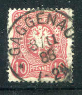 DEUTSCHES REICH / 1888, Nachverwendeter K1-BADEN-Stempel "GAGGENAU" Auf 10 Pfg. (L2269) - Usados