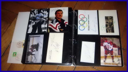 Collection Jeux Olympiques (olympics Games) Grenoble 1968 1 Classeur Lettre Cover Briefe Signé Signed Autograph - Authographs