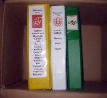 1 Carton Collection Jeux Olympiques (olympics Games) Montréal 1976 3 Albums Lettre Cover Briefe Signé Signed Autograph - Autógrafos