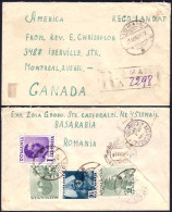 Romania 1957 Registered Mail To Montreal ( A90 909) - Covers & Documents