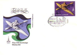 Russie Kayak Aviron Rowing 1980 FDC Cover ( A90 369a) - Summer 1980: Moscow