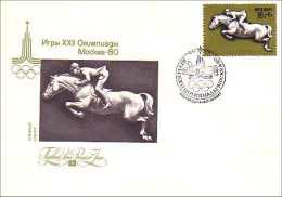 Russie Hippisme Jumping 1980 FDC Cover ( A90 352a) - Estate 1980: Mosca