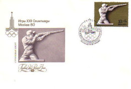 Russie Tir Au Fusil Shooting 1980 FDC Cover ( A90 351) - Estate 1980: Mosca