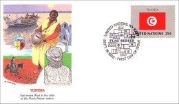 Tunisia Flag Drapeau FDC Cover ( A90 233) - Buste