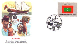 Maldives Flag Drapeau Fishermen FDC Cover ( A90 198) - Buste