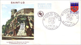 France Blason De Saint-Lo 1966 FDC Cover ( A90 66) - Buste